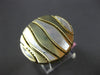 ESTATE LARGE AAA MOTHER OF PEARL 14KT YELLOW GOLD 3D CIRCULAR FILIGREE FUN RING