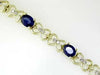 4.62CT DIAMOND & AAA SAPPHIRE 14KT YELLOW GOLD 3D OVAL & ROUND TENNIS BRACELET