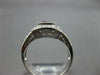 ESTATE WIDE .84CT DIAMOND & AAA RUBY 14K WHITE GOLD PRINCESS & ROUND SQUARE RING
