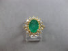 LARGE 2.15CT DIAMOND & AAA EMERALD 14KT YELLOW GOLD 3D ROUND & OVAL RING #28144