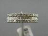 ESTATE .55CT DIAMOND 18KT WHITE GOLD 3D CLASSIC 3 ROW WEDDING ANNIVERSARY RING