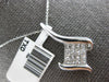 LARGE .50CT DIAMOND 14K WHITE GOLD PRINCESS INVISIBLE TEAR DROP FLOATING PENDANT