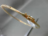 ESTATE .50CT DIAMOND 14KT ROSE GOLD 3D 2mm CLASSIC SHARE PRONG BANGLE BRACELET