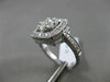ESTATE LARGE 1.20CT ROUND DIAMOND 14KT WHITE GOLD 3D SQUARE FILIGREE FLOWER RING
