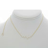 ESTATE .24CT DIAMOND 14KT YELLOW GOLD 3D CLASSIC ZIG ZAG LIGHTNING FUN NECKLACE