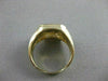 ESTATE .07CT OLD MINE DIAMOND 14K YELLOW GOLD 3D FILIGREE SIGNET MENS RING #1233
