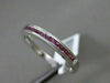 ESTATE .20CT PINK SAPPHIRE 14KT WHITE GOLD 3D CLASSIC SEMI ETERNITY WEDDING RING