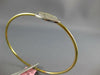WIDE .97CT DIAMOND 14KT ROSE GOLD 3D LOVE KNOT OVAL FLEXIBLE FUN BANGLE BRACELET