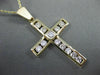 ESTATE LARGE 1.56CT DIAMOND 14KT YELLOW GOLD CHANNEL SET CROSS PENDANT #1610