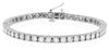 ESTATE 4.0CT DIAMOND 14KT WHITE GOLD ROUND CLASSIC ETERNITY CUFF TENNIS BRACELET