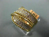 ESTATE WIDE .91CT PINK DIAMOND 18K ROSE GOLD MULTI ROW MILGRAIN ANNIVERSARY RING