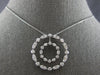 LARGE 1.25CT DIAMOND 14K WHITE GOLD CIRCLE OF LIFE FLORAL FLOATING PENDANT 27864