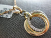 ESTATE .30CT DIAMOND 14KT TRI COLOR GOLD TRINITY CIRCLE OF LIFE FLOATING PENDANT