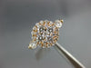 WIDE .85CT DIAMOND 18KT ROSE GOLD 3D CLUSTER FLOWER HALO FRIENDSHIP PROMISE RING