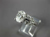 ESTATE LARGE 2.37CT DIAMOND 14KT WHITE GOLD OVAL & ROUND ENGAGEMENT RING #27137