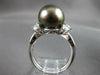 ESTATE LARGE .50CT DIAMOND & AAA TAHITIAN PEARL PLATINUM ENGAGEMENT RING #27138