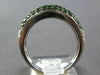 WIDE .90CT DIAMOND & TSAVORITE 14K WHITE GOLD MULTI ROW WEDDING ANNIVERSARY RING