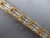 ESTATE WIDE 3.02CT DIAMOND 14KT YELLOW GOLD 3D MULTI ROW CHANNEL TENNIS BRACELET