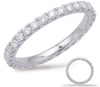 ESTATE .93CT DIAMOND 14KT WHITE GOLD 3D CLASSIC ROUND ETERNITY ANNIVERSARY RING
