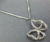 ESTATE .35CT DIAMOND 14KT WHITE GOLD CLASSIC BUTTERFLY LOVE NECKLACE