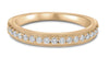 ESTATE .25CT DIAMOND 18K ROSE GOLD ROUND FILIGREE SEMI ETERNITY ANNIVERSARY RING