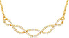ESTATE .50CT DIAMOND 14KT YELLOW GOLD 3D CLASSIC DOUBLE INFINITY LOVE NECKLACE