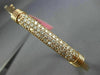 ESTATE 1.15CT DIAMOND 14KT ROSE GOLD 3D CLASSIC MULTI ROW PAVE BANGLE BRACELET