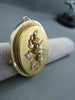 ANTIQUE LARGE 14KT YELLOW & ROSE GOLD FLOWER PEARL PENDANT BROOCH W/ CHAIN #1639