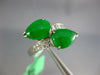 WIDE .35CT DIAMOND & AAA IMPERIAL JADEITE 14KT WHITE GOLD CRISS CROSS SNAKE RING