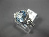 ESTATE 1.28CT DIAMOND & AAA AQUAMARINE 14KT WHITE GOLD FILIGREE ENGAGEMENT RING