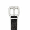 EXTRA LARGE 33.5CT WHITE & BLACK DIAMOND 18KT WHITE GOLD 3D BELT TENNIS BRACELET