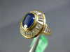 LARGE 2.95CT DIAMOND & AAA SAPPHIRE 18KT YELLOW GOLD 3D CHANNEL ENGAGEMENT RING
