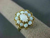 ANTIQUE AAA AUSTRALIAN OPAL 14KT YELLOW GOLD FLOWER CLUSTER FILIGREE RING #20713