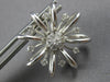 ESTATE LARGE 1.05CT DIAMOND 14KT WHITE GOLD 3D CLASSIC FLOWER STUD EARRINGS