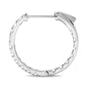 .50CT DIAMOND 14KT WHITE GOLD CLASSIC 3D INSIDE OUT HOOP HANGING EARRINGS