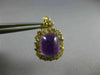 ANTIQUE LARGE 12.20CT DIAMOND & AAA AMETHYST 14K YELLOW GOLD 3D HANGING EARRINGS