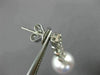 LARGE 1.58CT DIAMOND & AAA SOUTH SEA PEARL 18KT WHITE GOLD 3D HANGING EARRINGS