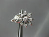 ANTIQUE LARGE .85CT DIAMOND 14KT W GOLD ETOILE FLOWER CLIP ON EARRINGS #ELV22