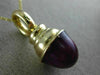LARGE PURPLE ENAMEL 14KT YELLOW GOLD 3D DOME SHAPE FLOATING PENDANT #MILANO026