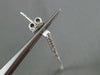 ESTATE LARGE .95CT DIAMOND 14KT WHITE GOLD CLASSIC ELONGATED TENNIS EARRINGS 2mm