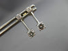 ESTATE .30CT DIAMOND 18KT WHITE GOLD 2 STONE SOLITAIRE HANGING EARRINGS #9446