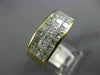 ESTATE WIDE 3.30CT PRINCESS CUT DIAMOND 18KT YELLOW GOLD ANNIVERSARY RING #21678