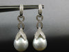 .77CT DIAMOND & AAA SOUTH SEA PEARL 18KT WHITE GOLD MULTI LEAF HANGING EARRINGS