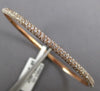 1.58CT DIAMOND 14KT ROSE GOLD 3 ROW CLASSIC PAVE SEMI ETERNITY BANGLE BRACELET