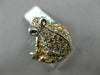 ESTATE LARGE 1.20CT DIAMOND & AAA RUBY 18KT ROSE GOLD 3D ETOILE HAPPY FROG RING