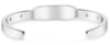ESTATE .86CT DIAMOND 14KT WHITE GOLD ETOILE OCTAGON MATTE ID BAR BANGLE BRACELET