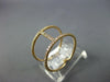ESTATE WIDE .17CT DIAMOND 14KT YELLOW GOLD 3D CLASSIC BAR FUN RING