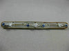 ANTIQUE LARGE .22CT OLD MINE DIAMOND & SAPPHIRE 14KT 2 TONE GOLD FILIGREE BROOCH