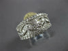 WIDE .65CT DIAMOND 14KT WHITE GOLD FILIGREE DOUBLE WAVE WEDDING ANNIVERSARY RING