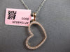ESTATE .26CT DIAMOND 14KT ROSE GOLD 3D CLASSIC OPEN HEART LOVE FLOATING PENDANT